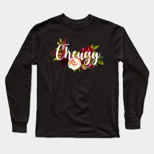 Cheugy Watercolor Floral Design Long Sleeve T-Shirt